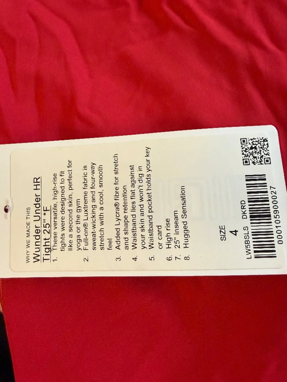 NWT Lululemon Wunder Under High-Rise 7/8 Tight *Full-On Luxtreme 25
